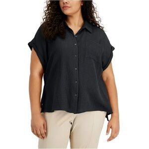 CALVIN KLEIN | Black Textured Button-Up (NWT!) 💘